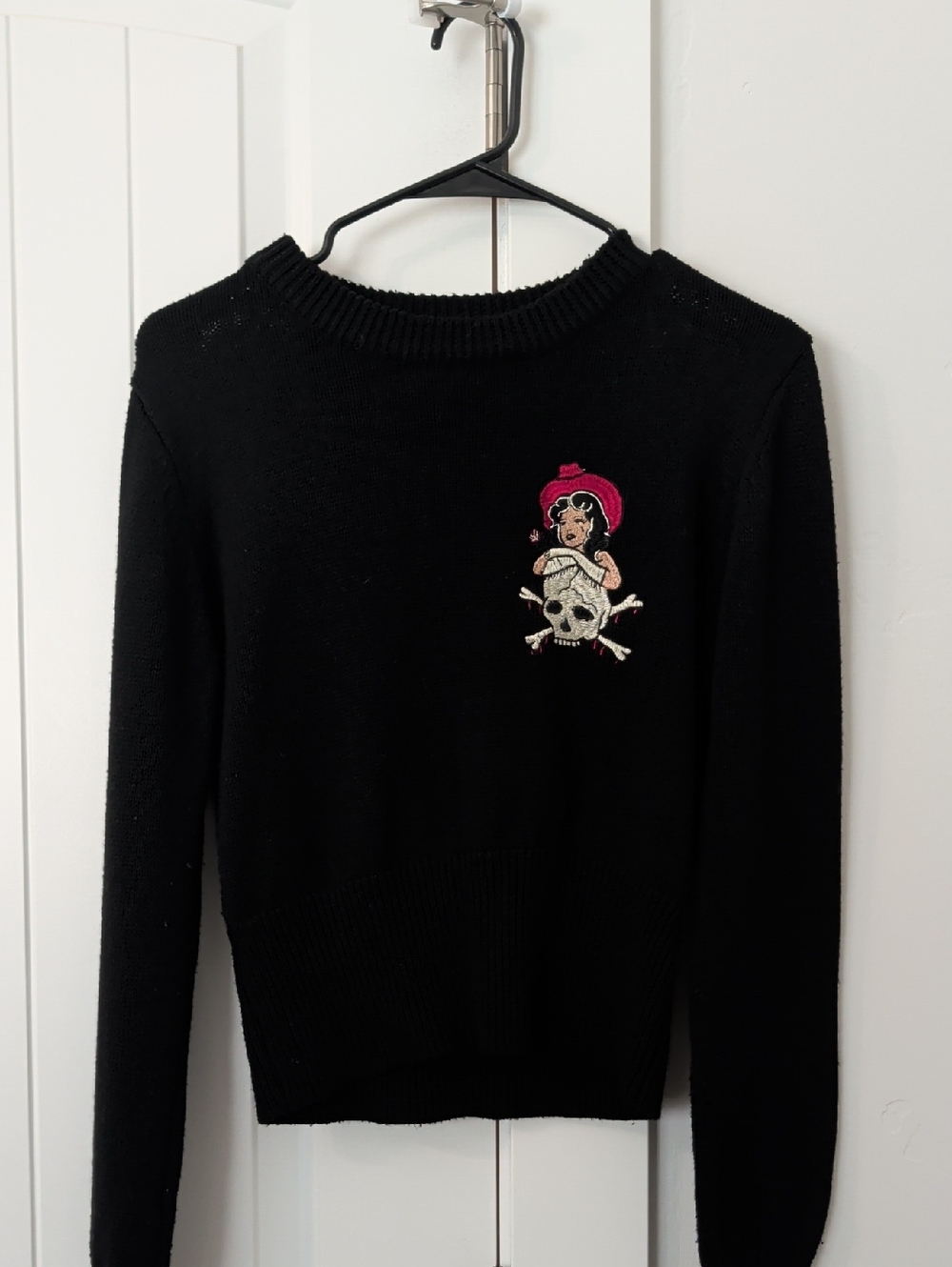 Mischief Made Cowgirl Tears Embroidered Sweater